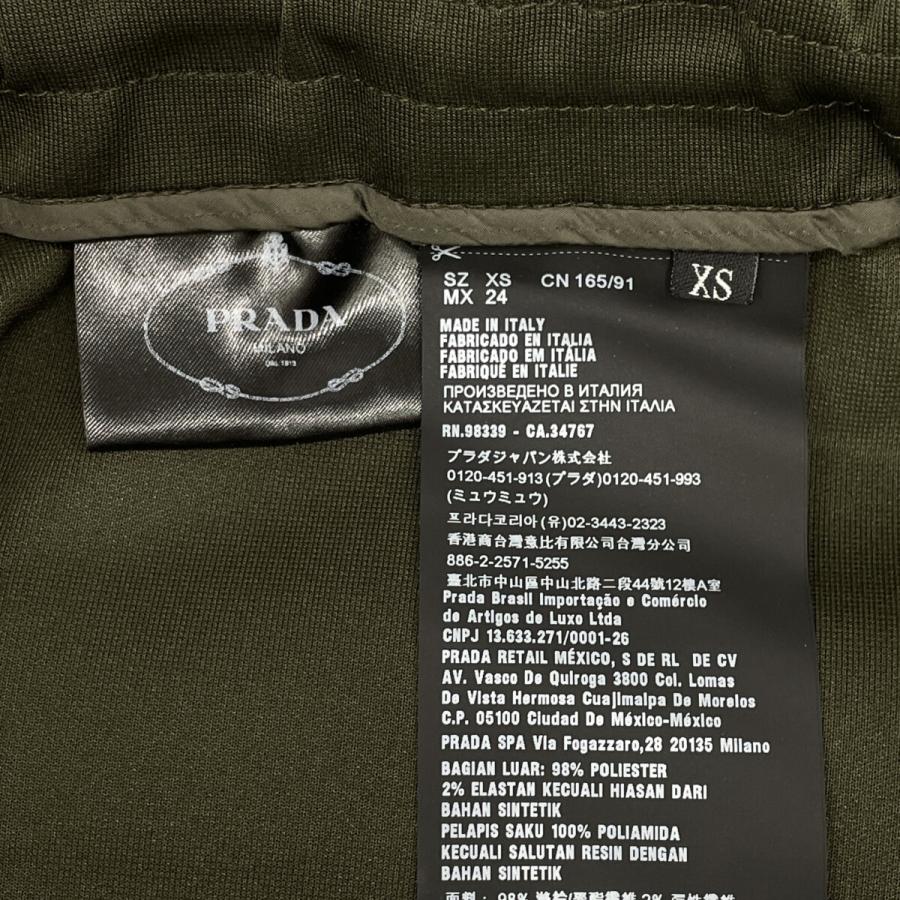 PRADA プラダ カーキ ジップデザイン テーパードパンツ カーキ ＸＳ ボトムス ポリエステル レディース 中古_4