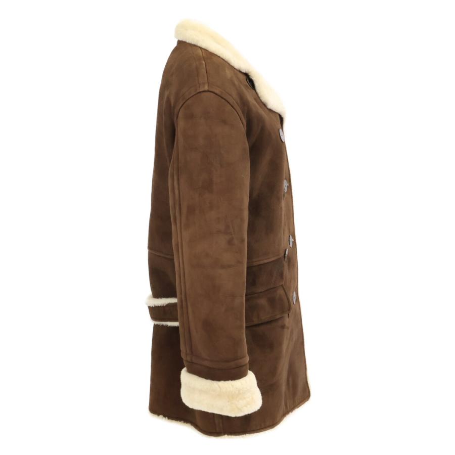 国内正規 HERMES エルメス ダブルブレスト シアリング ムートン コート