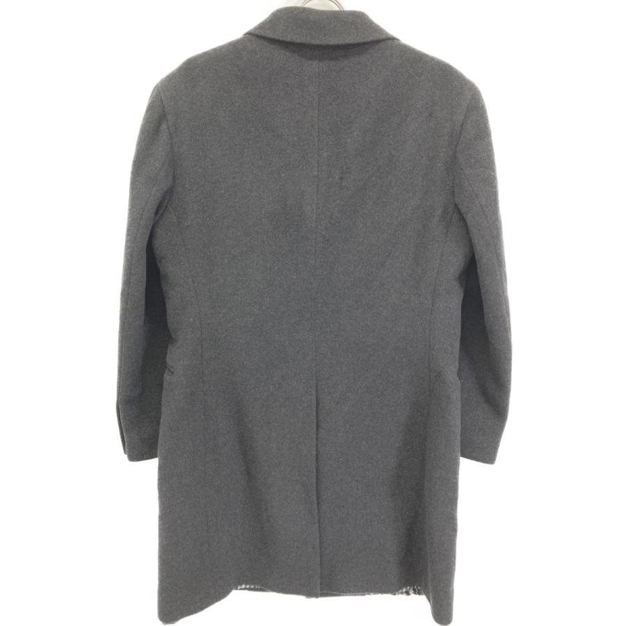 ETRO（エトロ） グレー カシミヤ100 裏地ペイズリー柄 ロングコート