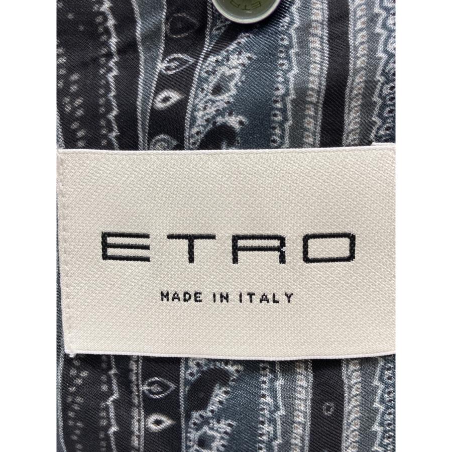 【イタリア製】エトロ　ETRO ステンカラーコート　ペイズリー柄 S 裏地柄 ETRO（エトロ） グレー カシミヤ100 裏地ペイズリー柄 ロングコート