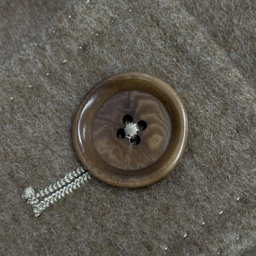 DE PETRILLO デペトリロ ベージュ ウール ダブルブレストポロコート 48