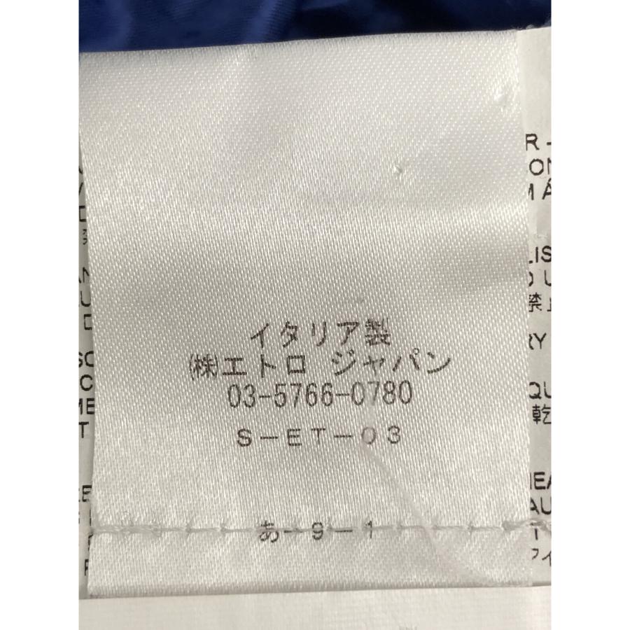 極美品 エトロ セットアップ 2B スーツ ペイズリー シルク混 グレー 50 ETRO（エトロ） ネイビー ペイズリー柄 ウール セットアップ ネイビー