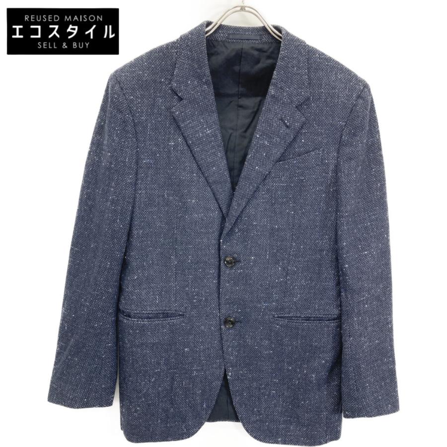 美品 エルメネジルド ゼニア　テーラードジャケット カシミヤ ネイビー XL Ermenegildo Zegna エルメネジルドゼニア ネイビー Siena カシミヤ