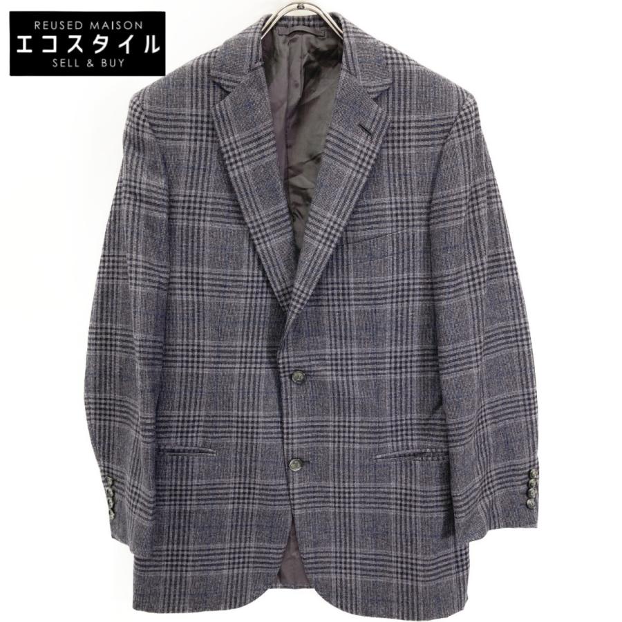 Brioni（ブリオーニ） パープル COLOSSEO チェック柄 ウールジャケット 
