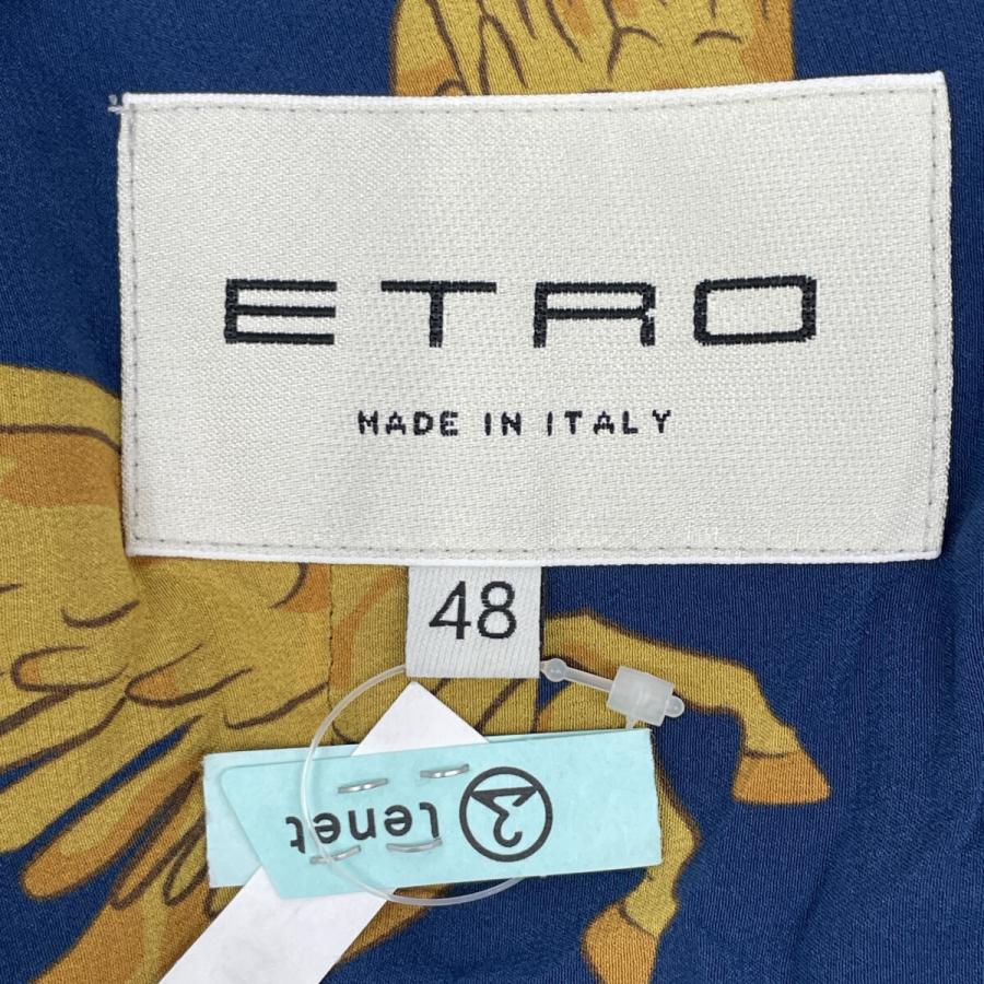 ETRO エトロ ベスト 48 ネイビー メンズ ETRO（エトロ） ネイビー 1G960 カシミヤシルク ジレ ネイビー 48