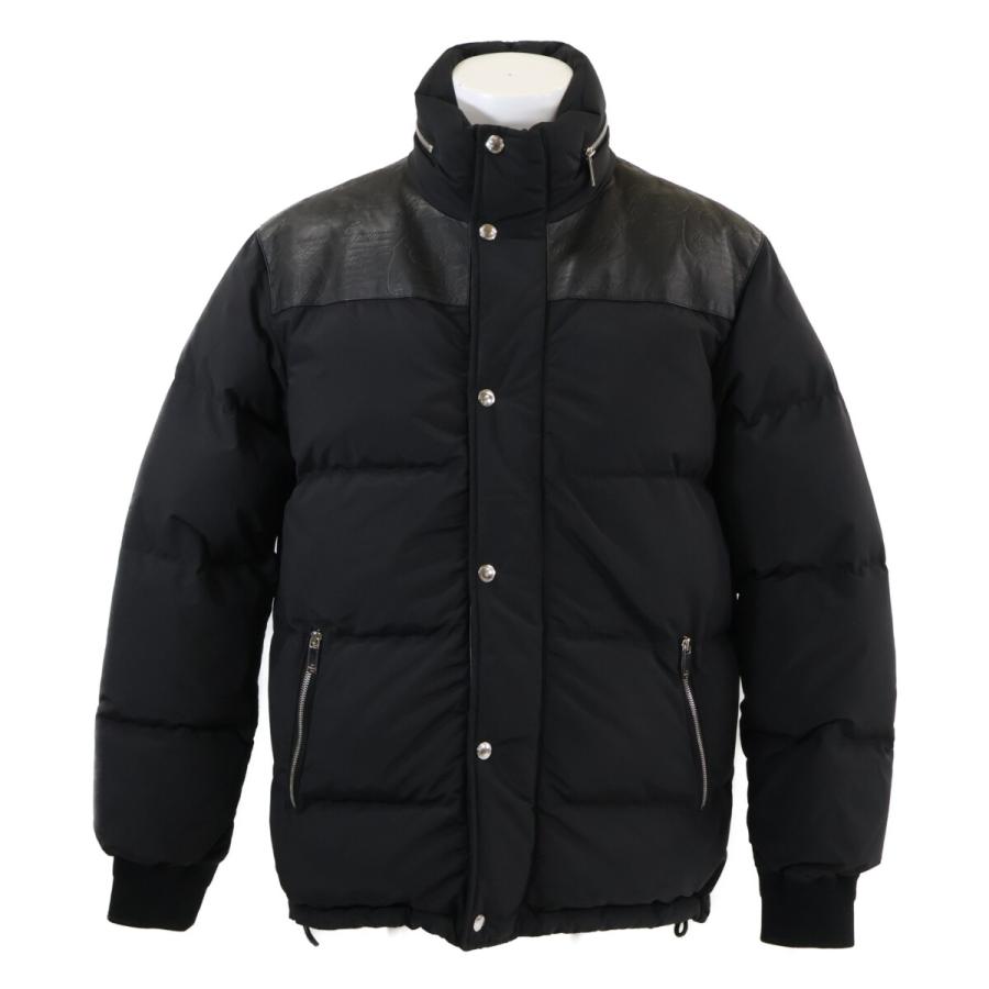Berluti ベルルッティ　ブラック フード付き ナイロンジャケット Berluti ベルルッティ ブラック フード付き ナイロンジャケット レザー