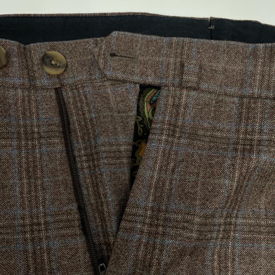 ETRO（エトロ） ブラウン 1A908 裏地ペイズリー ウール2Bセットアップ