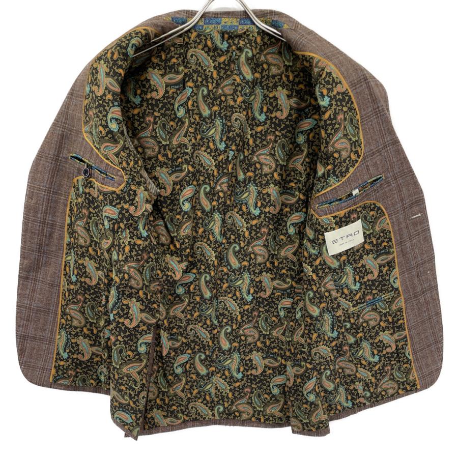ETRO（エトロ） ブラウン 1A908 裏地ペイズリー ウール2Bセットアップ