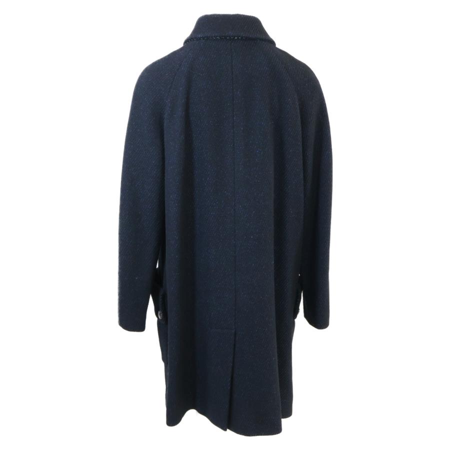 CHANEL（シャネル） P33927 シルク混 コート 38 ネイビー レディース