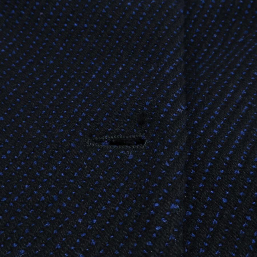 CHANEL シャネル P33927 シルク混 コート 38 ネイビー レディース_9