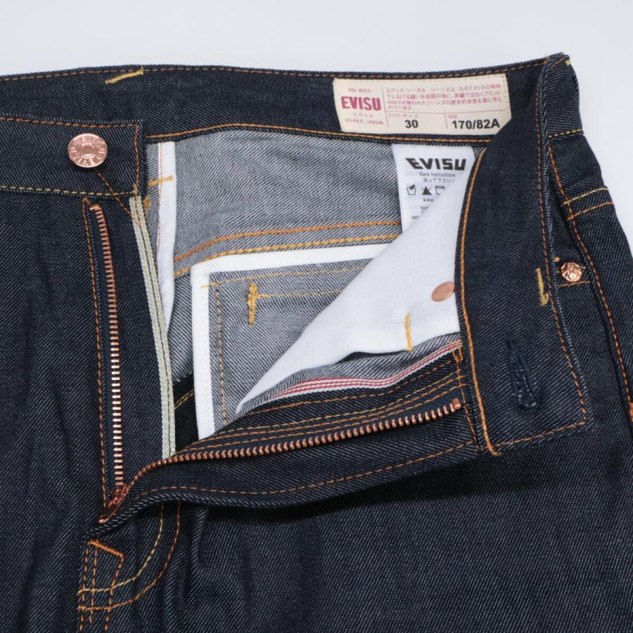 00s EVISU JEANS 和柄ビッグロゴ刺繍 ワイドストレートデニムパンツ EVISU（エヴィス） 和柄刺繍 カモメ デニムパンツ インディゴ 30