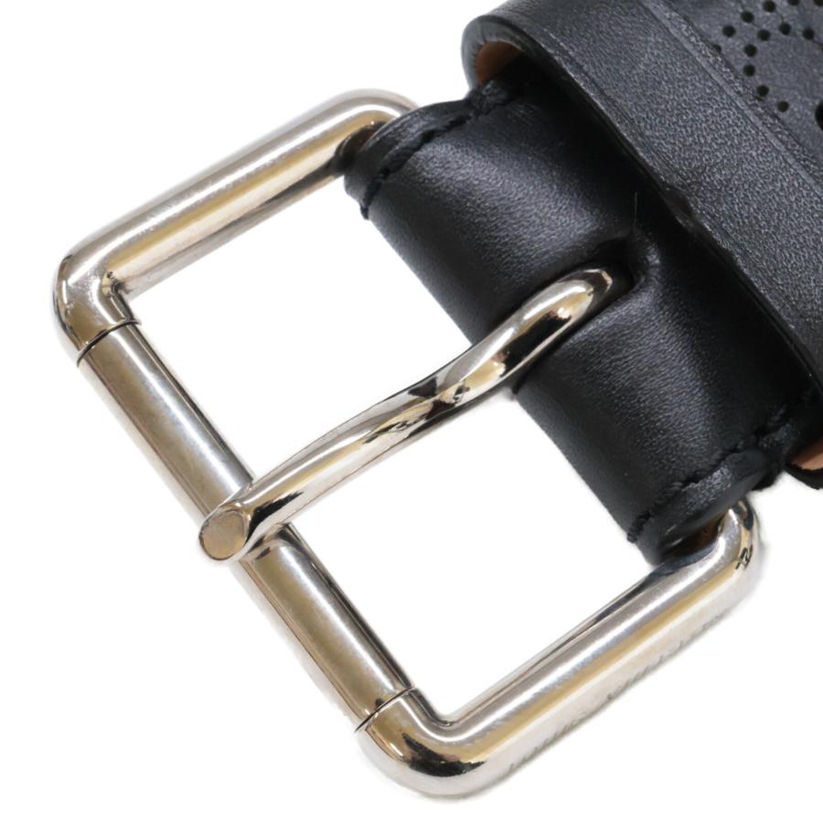 美品 ルイヴィトン サンチュール ペルフォ   34レザー ブラック シルバー金具 パンチング【本物保証】 美品 ルイヴィトン サンチュール ペルフォ 34レザー ブラック シルバー