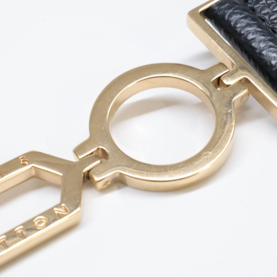 ルイ・ヴィトン ブラック ベルト90/36 LOUIS VUITTON ルイヴィトン デザイン金具 レザー ベルト 90/36