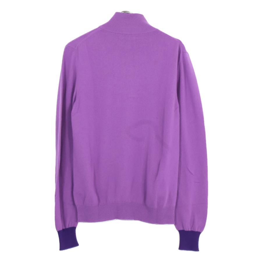 ETRO（エトロ） パープル カシミヤ100 ハーフジップニット パープル S