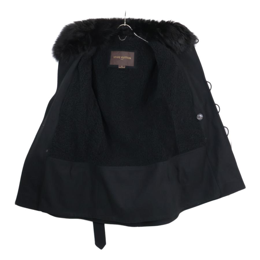 LOUIS VUITTON ルイヴィトン ウール ファー付き ロングコート コート