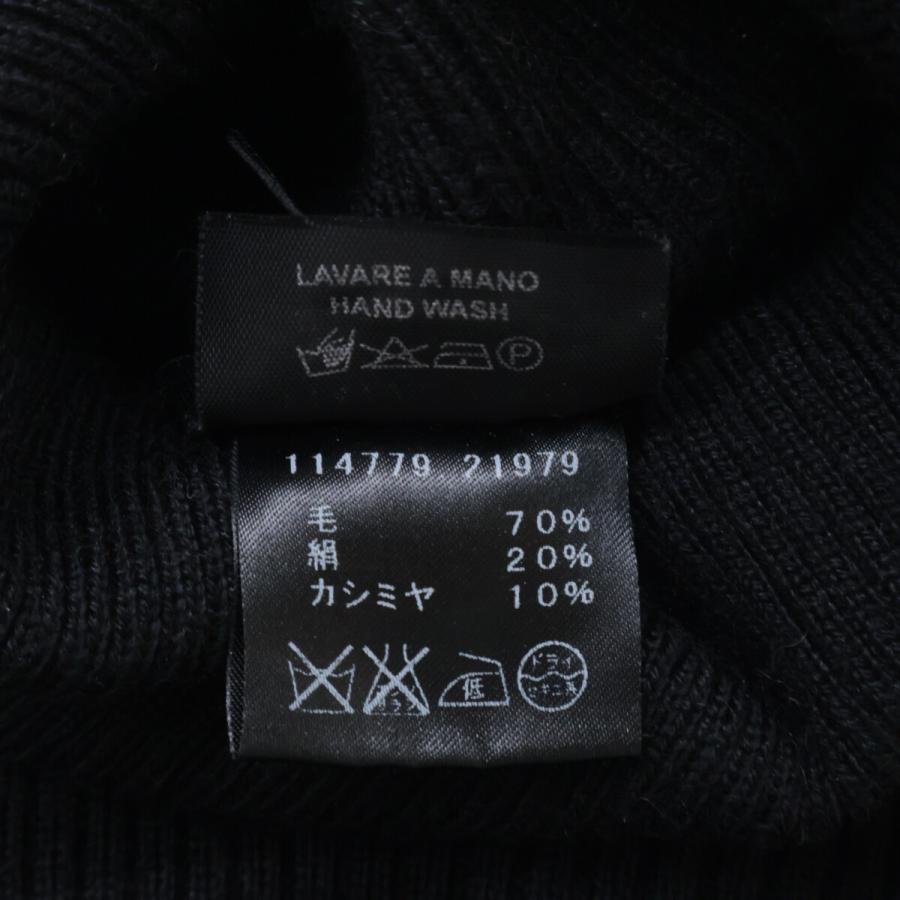 USED●Gucci グッチ ブラック ニットセーター長袖 黒 ニットジャケット GUCCI（グッチ） ブラック 114779 カシミヤ混 タートルネックニット