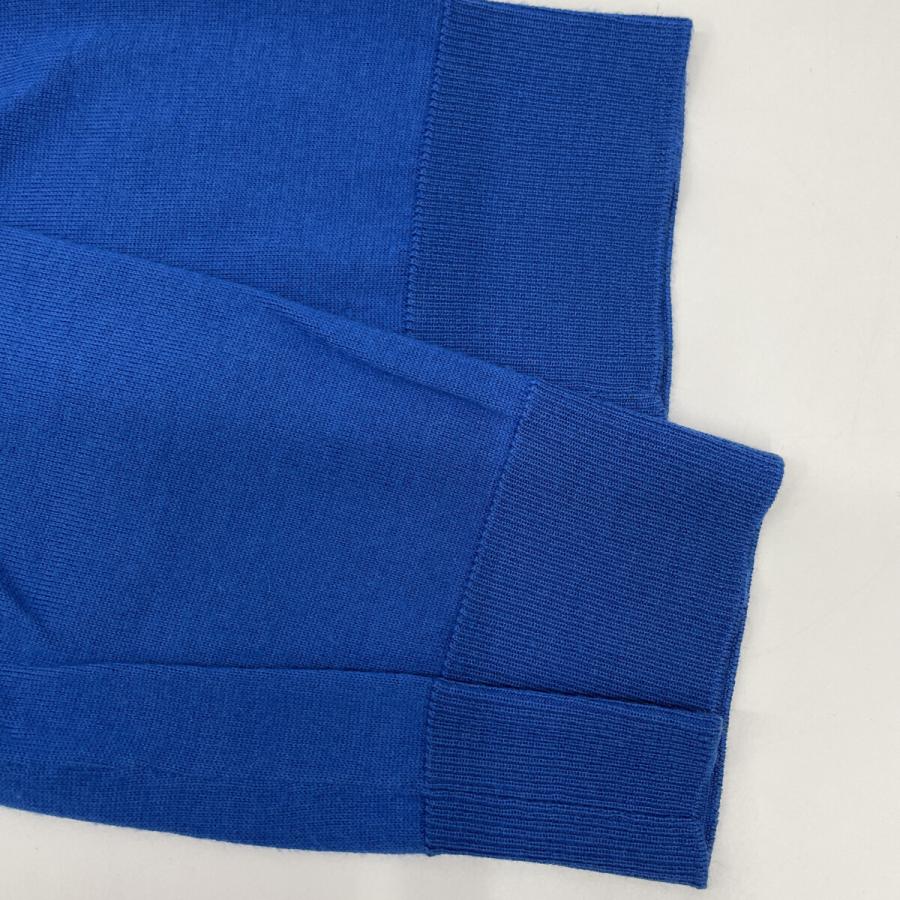 LOUIS VUITTON ルイヴィトン ブルー×ブラック カシミヤ混 カーディガン