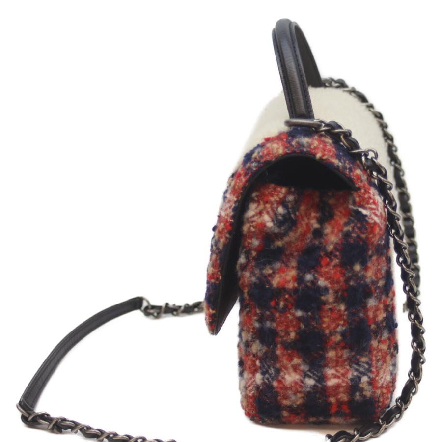 CHANEL シャネル　シングルフラップ ショルダーバッグ　ツィード　ツーウェイ CHANEL（シャネル） 24番台 A57214 トップハンドル ツイードシングル