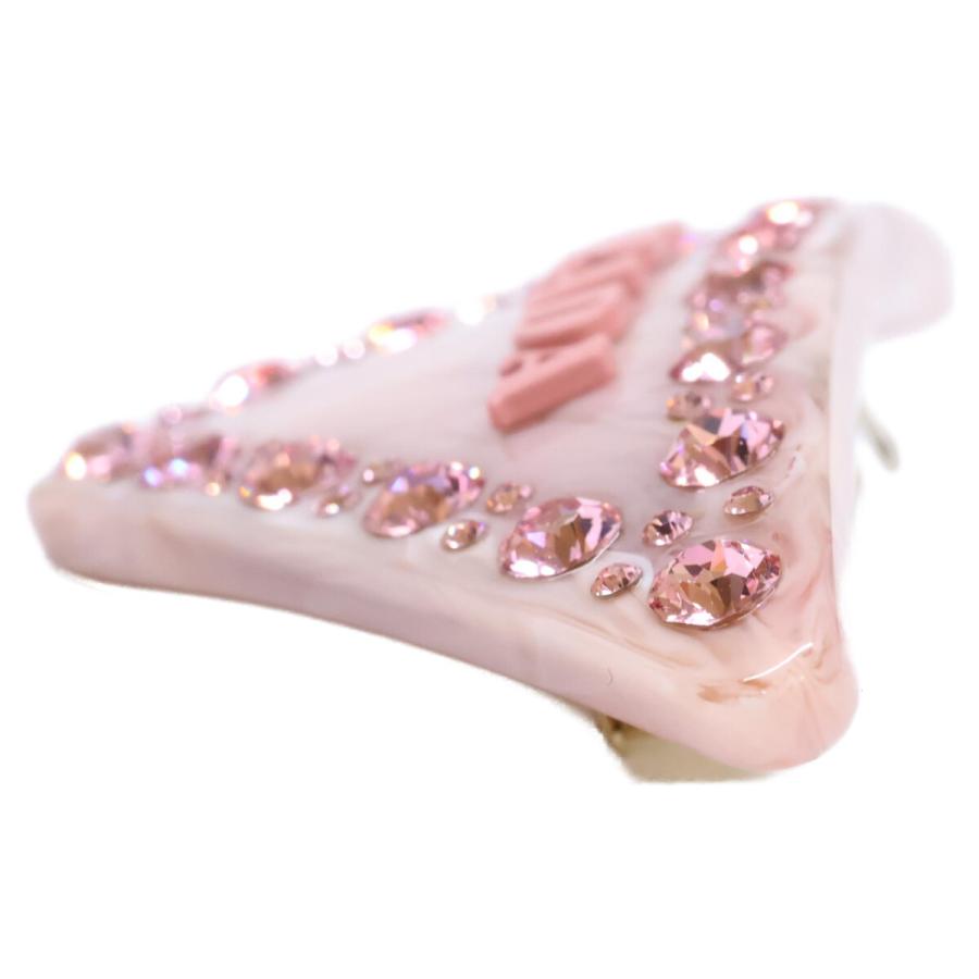 PRADA（プラダ） ラインストーン トライアングル バレッタ ヘア