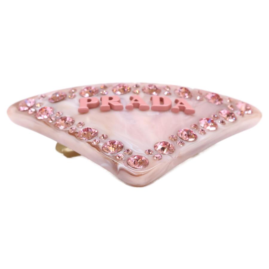 PRADA（プラダ） ラインストーン トライアングル バレッタ ヘア