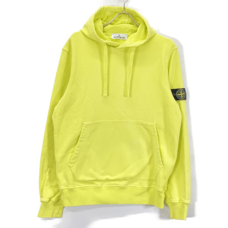 ストーンアイランド サイズ:L 7915651X6 バイカラープルオーバーパーカー 中古 BS55 STONE ISLAND ストーンアイランド イエロー 741564151 アームパッチ