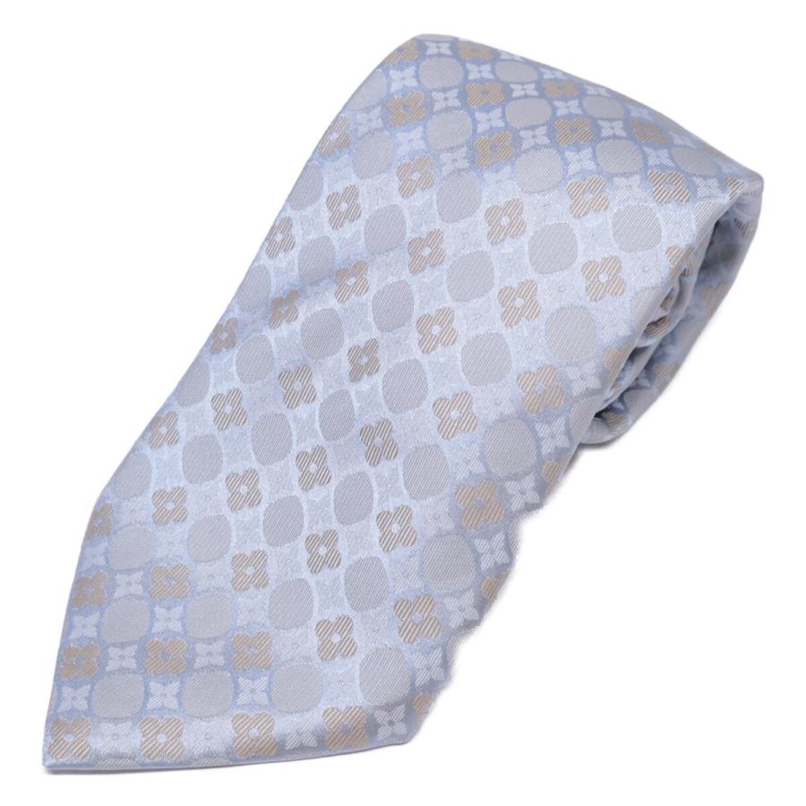 美品/ LOUIS VUITTON ルイヴィトン 総柄 シルク100％ ネクタイ ライト