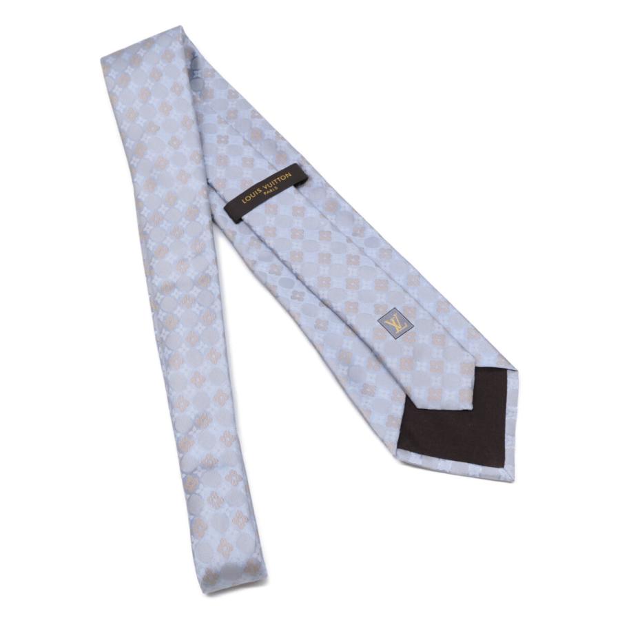 美品/ LOUIS VUITTON ルイヴィトン 総柄 シルク100％ ネクタイ ライト