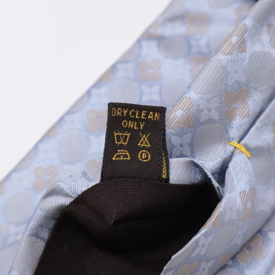 美品/ LOUIS VUITTON ルイヴィトン 総柄 シルク100％ ネクタイ ライト
