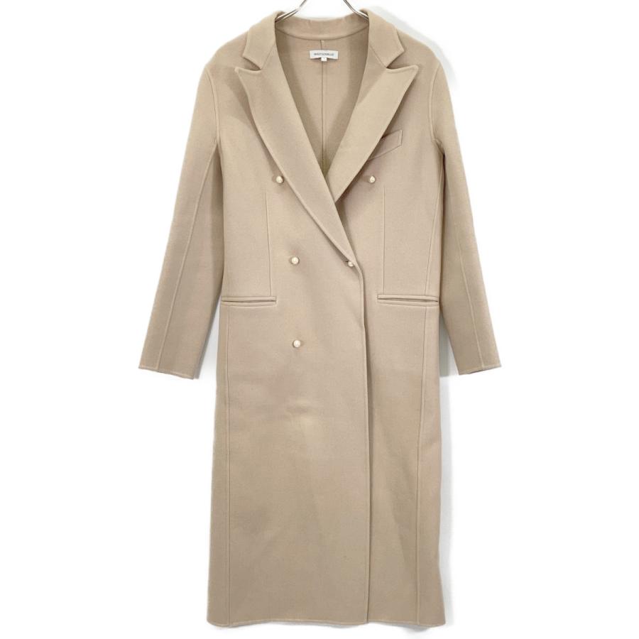 【美品】MADISONBLUE　パール　ロングコート　ライトベージュ MADISON BLUE マディソンブルー ベージュ MB174-2003 パールボタン