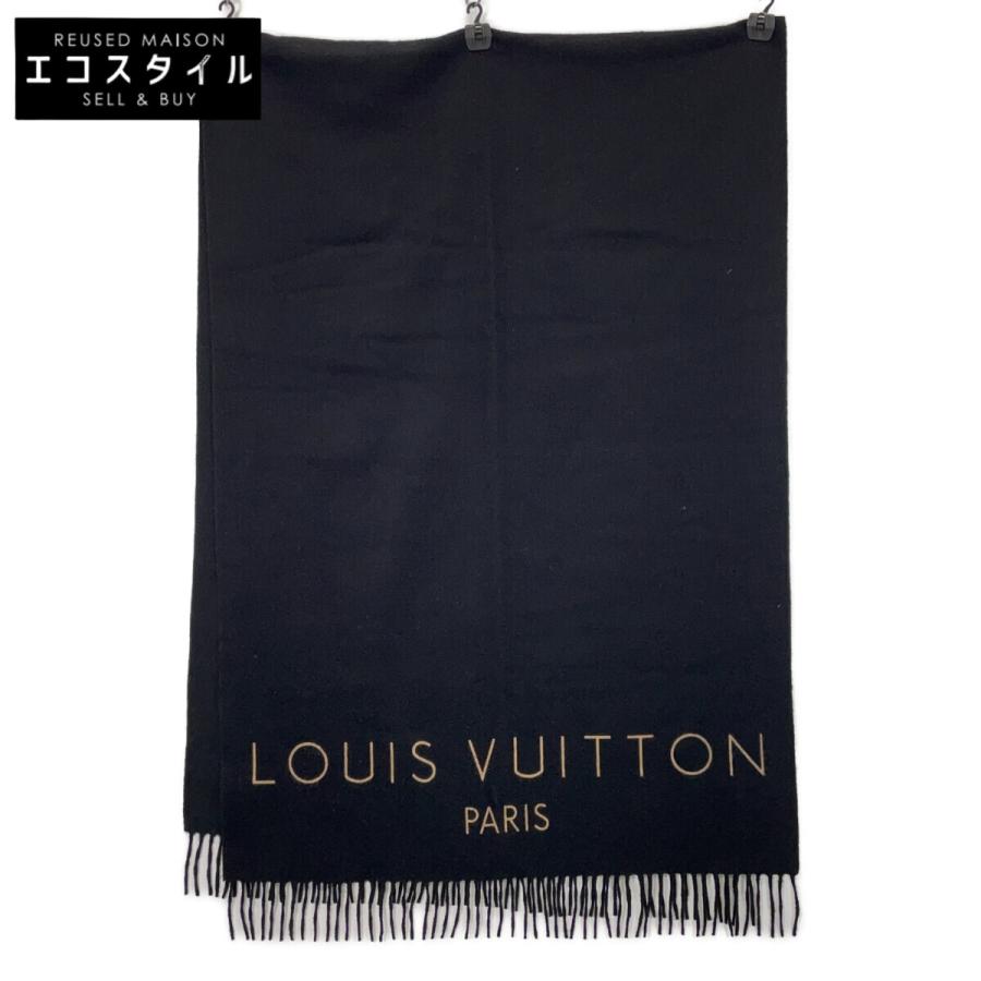 美品/国内正規 LOUIS VUITTON ルイヴィトン カシミヤ100％ ロゴ 大判