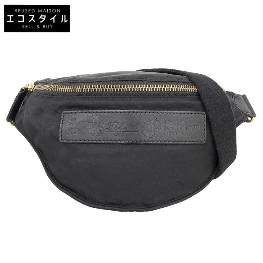 Felisi（フェリージ） 美品 ナイロン ボディバッグ メンズ ブラック