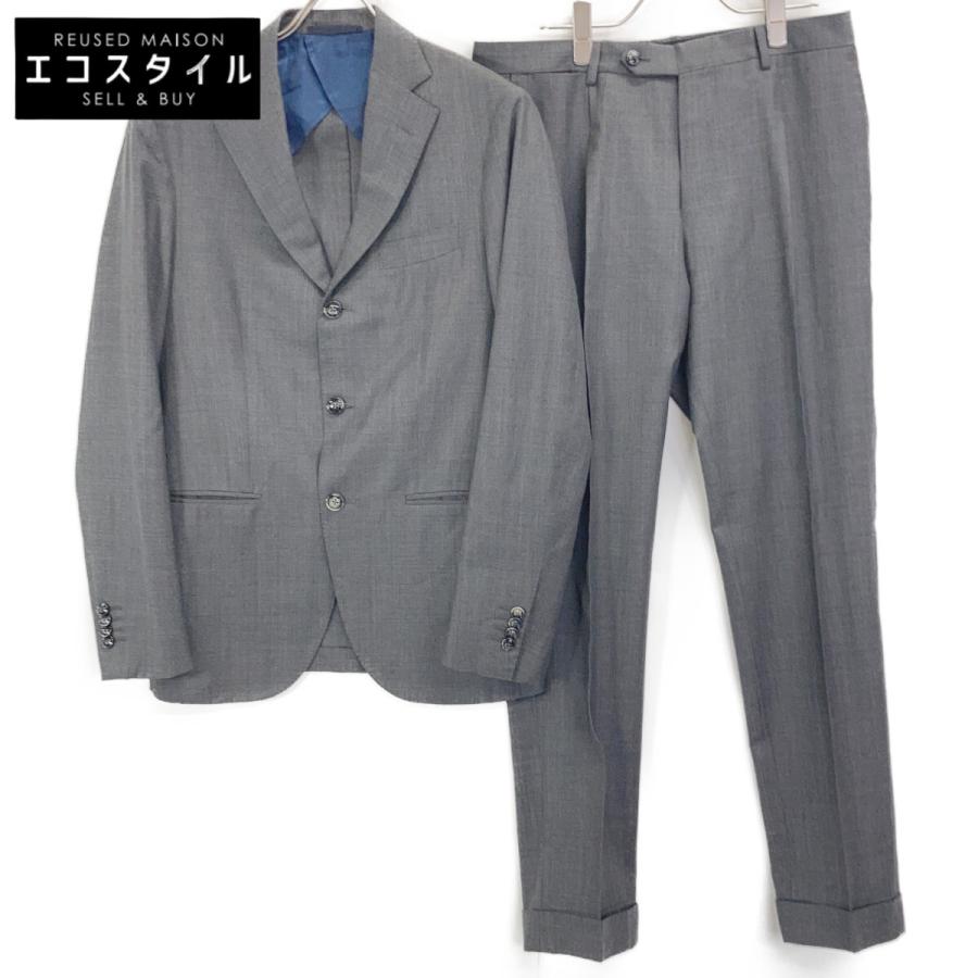 BARBA（バルバ） グレー ウール 3Bセットアップスーツ グレー 48