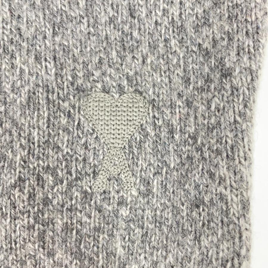 AMI PARIS アミパリス グレー ラウンドネック ニット XS トップス