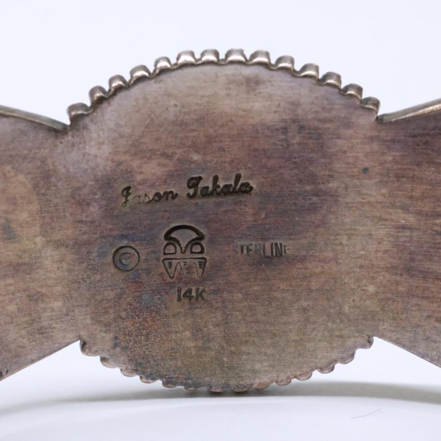 ジェイソンタカラ バングル マンインザメイズ 14k Jason Takala ジェイソンタカラ STERLING 14K ホピ族 マンインザメイズ
