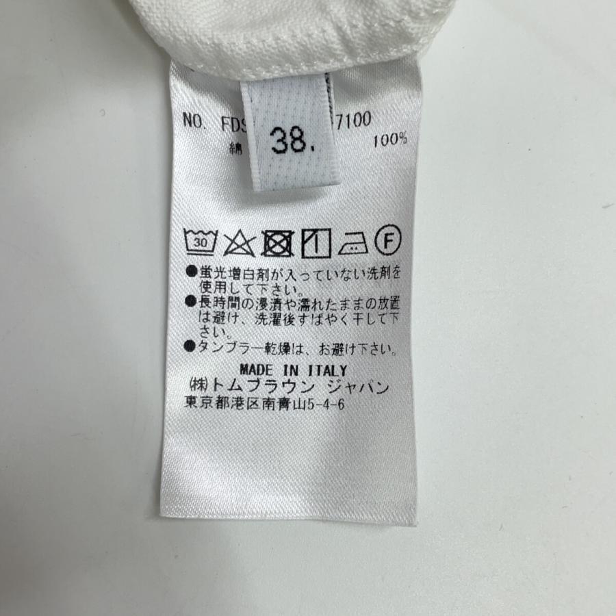 THOM BROWNE トムブラウン ホワイト FDS003A オックスフォードドレスワンピース ホワイト 38 ワンピース コットン レディース 中古の画像