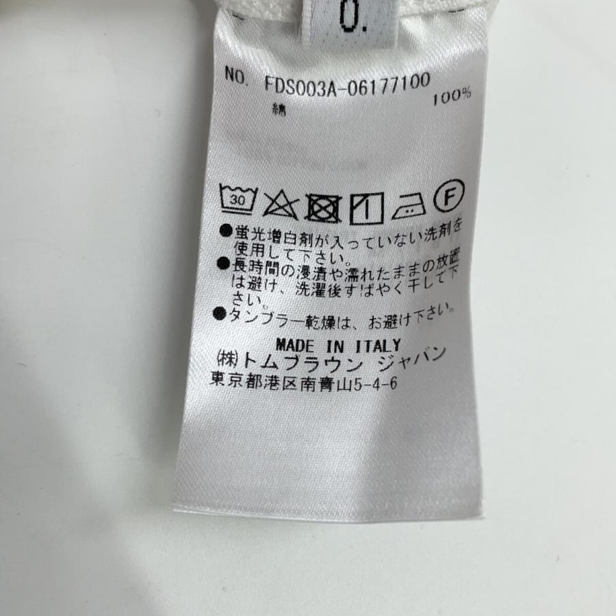 THOM BROWNE トムブラウン ホワイト FDS003A オックスフォードドレスワンピース ホワイト 38 ワンピース コットン レディース 中古の画像
