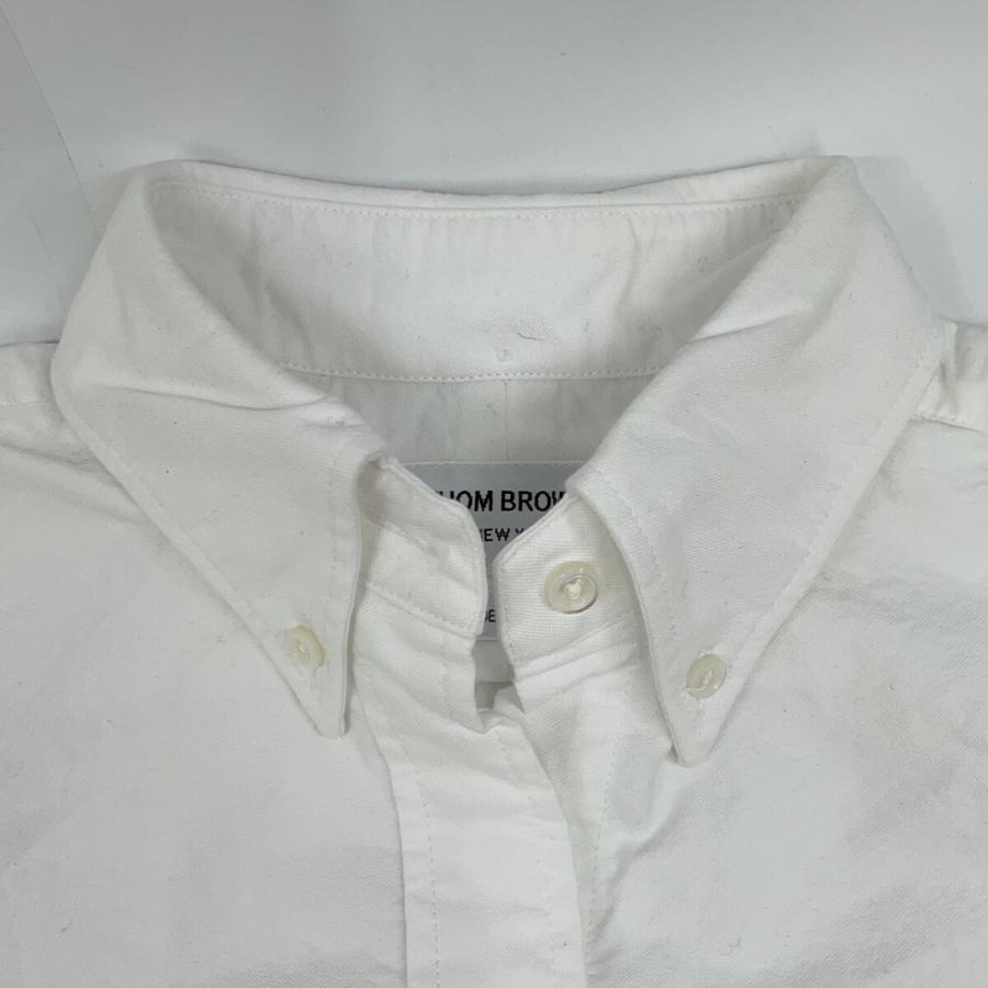 THOM BROWNE トムブラウン ホワイト FDS003A オックスフォードドレスワンピース ホワイト 38 ワンピース コットン レディース 中古の画像