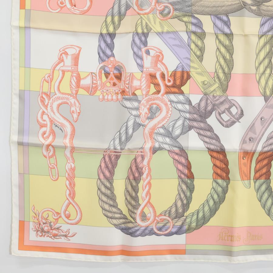 新品同様 HERMES エルメス DELLA CAVALLERIA デッラ カヴァッレリア シルク スカーフ レディース