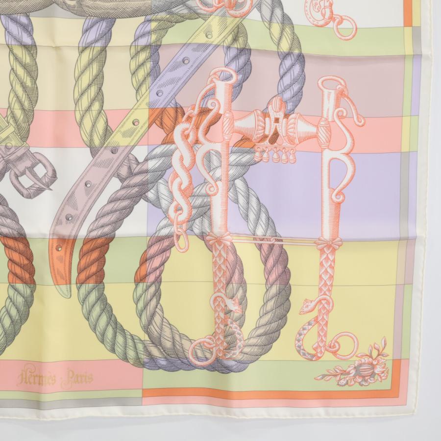 新品同様 HERMES エルメス DELLA CAVALLERIA デッラ カヴァッレリア シルク スカーフ レディース