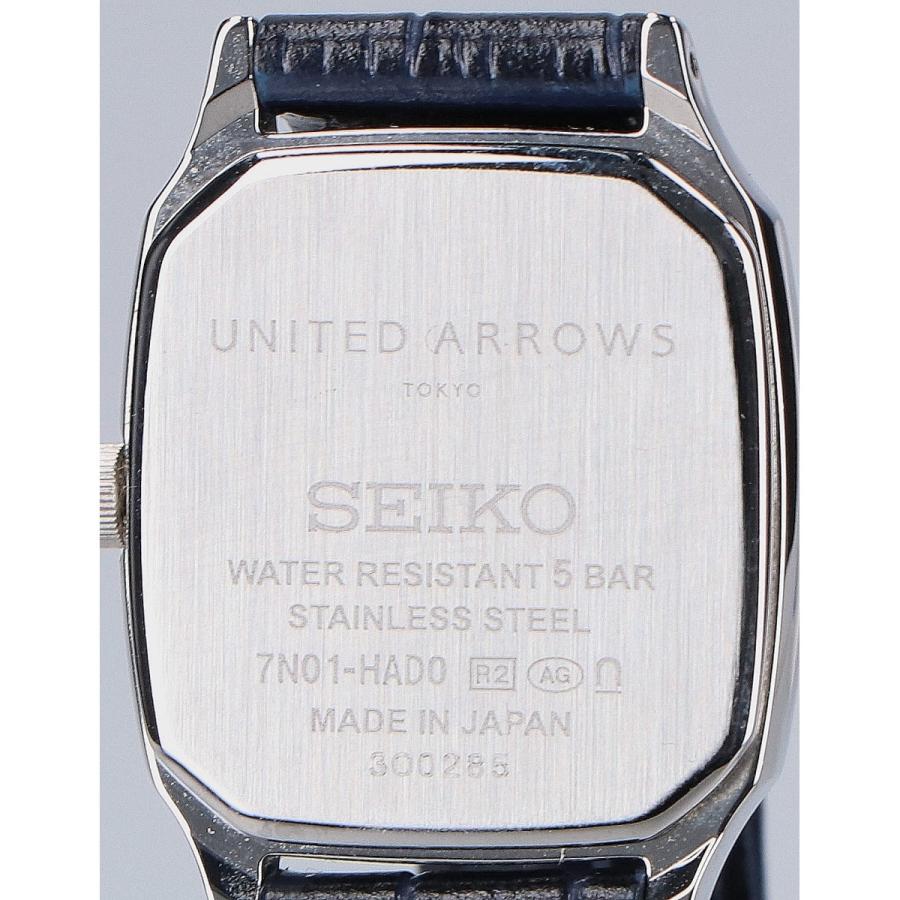 SEIKO セイコー UNITED ARROWS ユナイテッドアローズ別注 【美品】7N01-HAD0 スクエア レザー クオーツ SEIKO（セイコー） 美品 UNITED ARROWS ユナイテッドアローズ別注 7N01