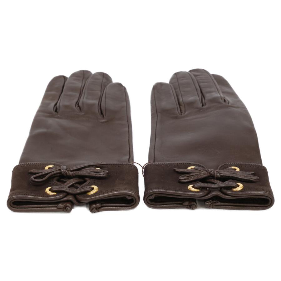 【美品】 HERMES エルメス ラムレザー 手袋 e14 美品 HERMES エルメス ラムレザー グローブ 7 レディース : ブランド