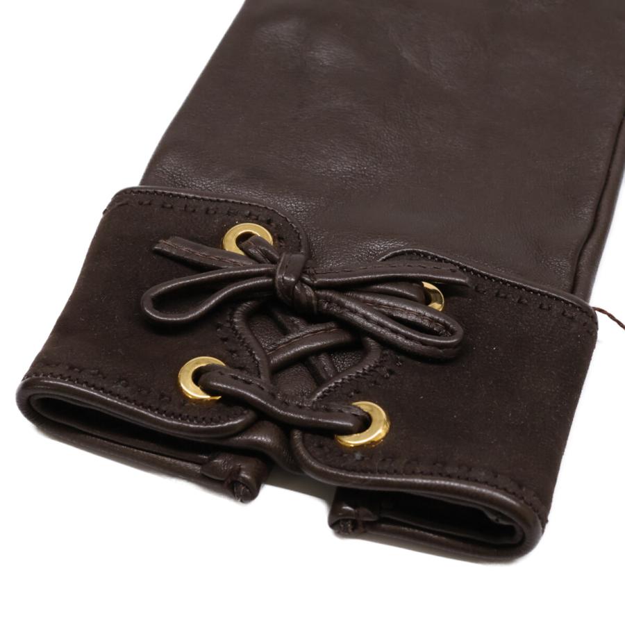 美品 HERMES エルメス ラムレザー グローブ 7 レディース : ブランド