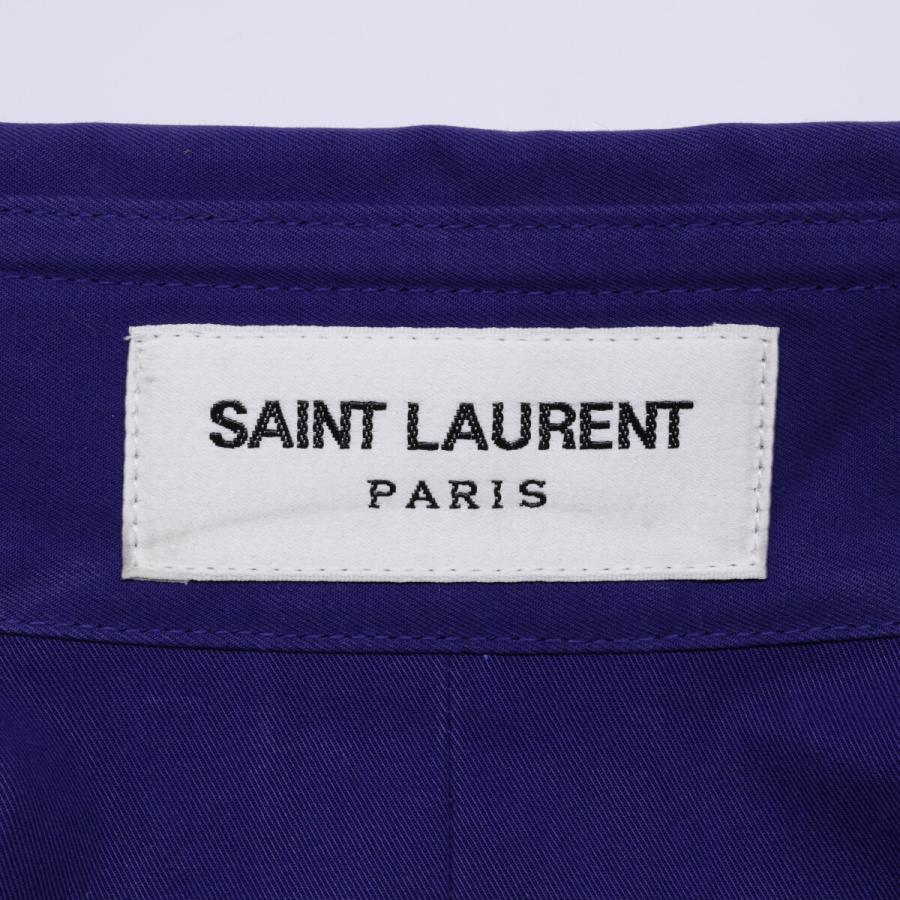 SAINT LAURENT PARIS サンローランパリ 21年 パープル 679891 ミリタリーシャツジャケット 38 SAINT LAURENT PARIS サンローランパリ 21年 パープル 679891