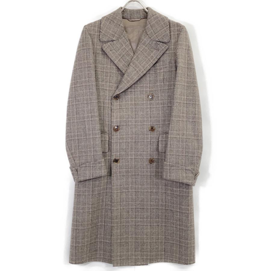 Belvest ダブルブレストコート グレージュ【サイズ46】【メンズ】 BELVEST（ベルベスト） ベージュ PT23DBA グレンチェック ダブルベスト