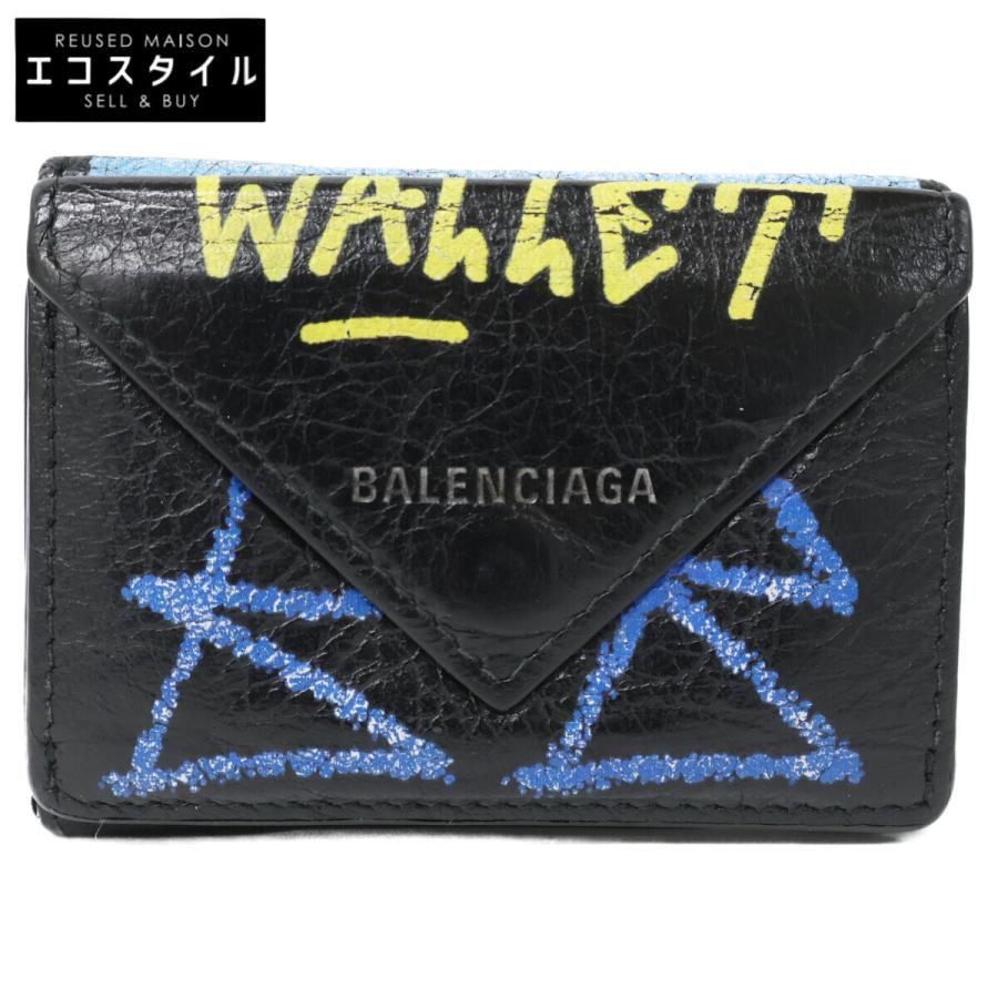 BALENCIAGA グラフィティ ペーパーミニウォレット 391446 BALENCIAGA（バレンシアガ） 391446 グラフィティ ペーパー ミニ