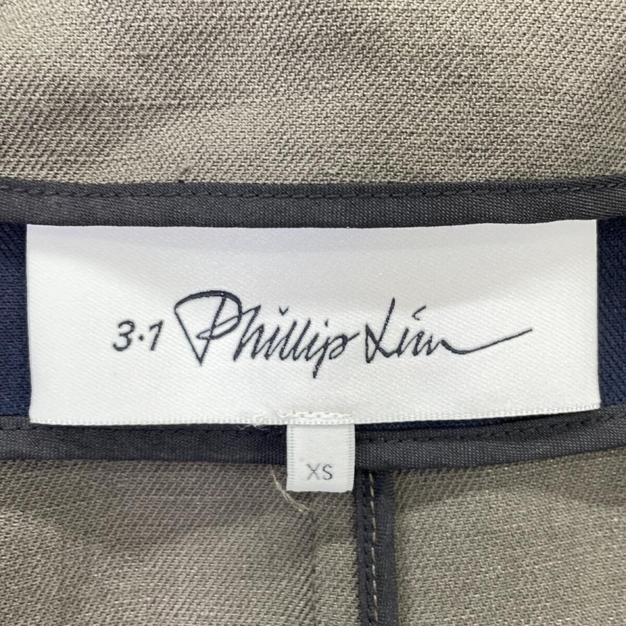 3.1 Phillip lim スリーワンフィリップリム P232-80001CLO ネイビー×カーキ トレンチコート コート XS レディース