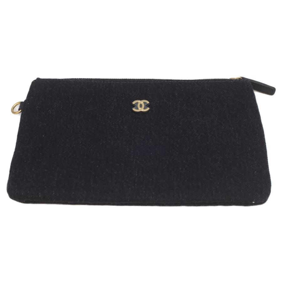 CHANEL（シャネル） 美品 AS5553 ブラック デニム ゴールド金具