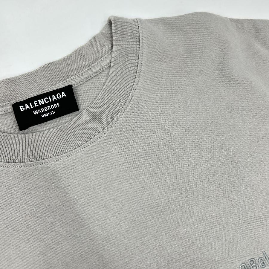 BALENCIAGA（バレンシアガ） 美品/ 612966 ロゴ刺繍 クルーネック T