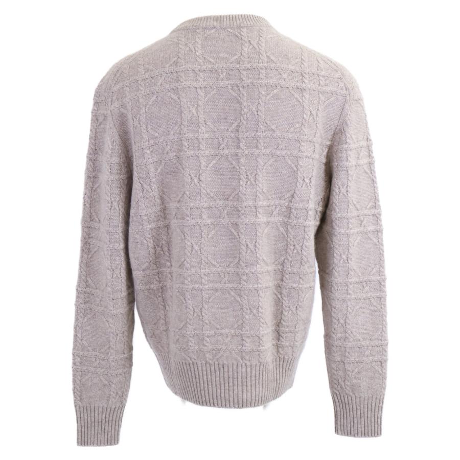 美品 国内正規   DIOR ディオール 513M627A7017 ディオールアイコン カナージュ ケーブルニット リネンxカシミヤセーター M メンズの画像