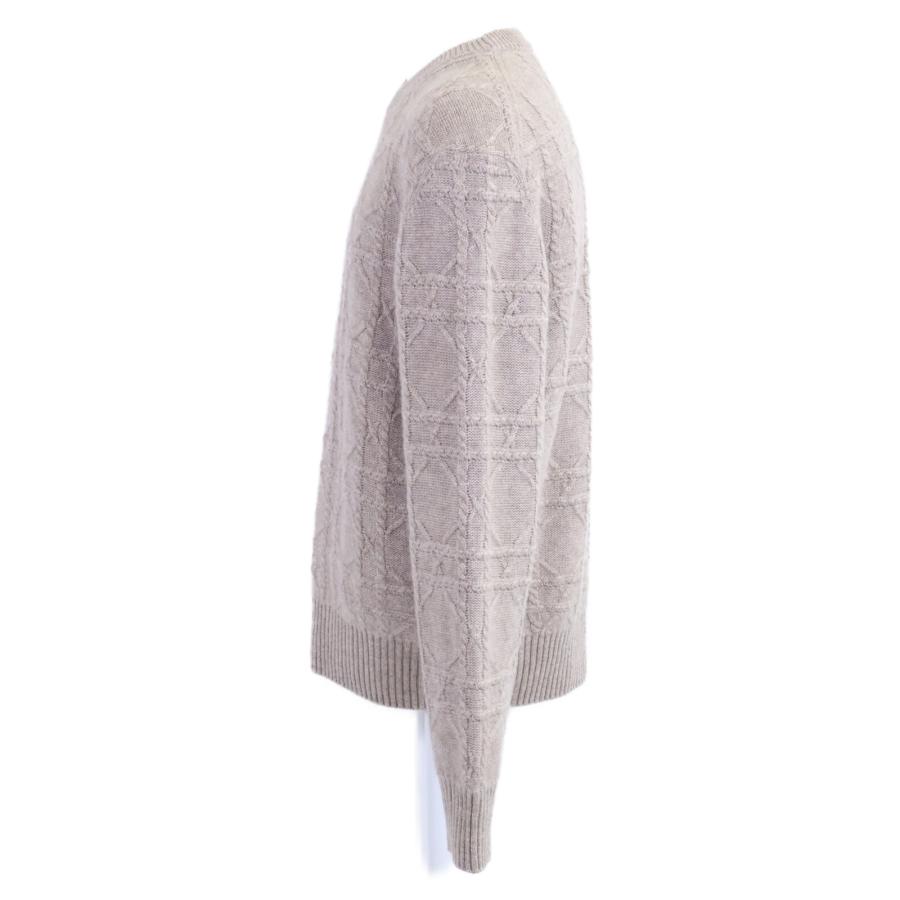 美品 国内正規   DIOR ディオール 513M627A7017 ディオールアイコン カナージュ ケーブルニット リネンxカシミヤセーター M メンズの画像